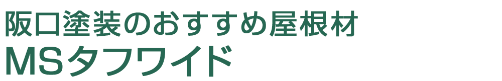 阪口塗装のおすすめ屋根材「MSタフワイド」